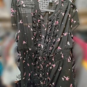 Sheer plus size top/cover